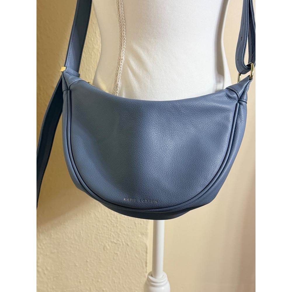 Katie Loxton Zana Crossbody Bag Blue Vegan Leather‎ Shoulder Bag Gold Hardware